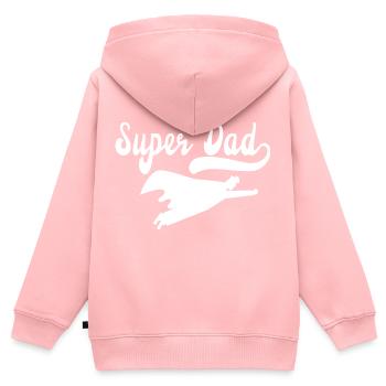 Stolzer Papa Tochter Vater Sohn Geschenk Spruch - Kinder Premium Organic Zip Hoodie - Rosa - Hinten - AI Model Kid Female (0cm)