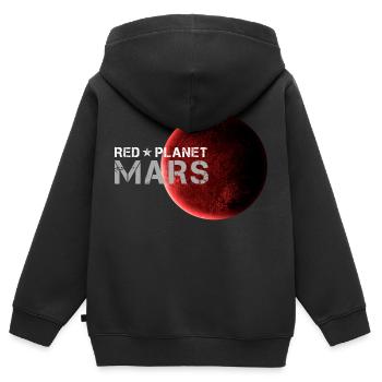 Mars Red Planet cadeau pour les fans de l’espace - Sweat Premium à capuche zippé enfant bio - noir - Dos - AI Model Kid Male (0cm)