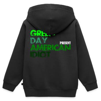 American Idiot - Kinder Premium Organic Zip Hoodie - Schwarz - Hinten - AI Model Kid Male (0cm)