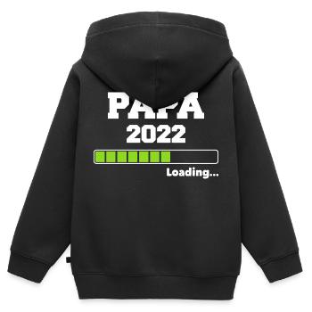 Future Dad 2022 Father-to-be - Kids Premium Organic Zip-up Hoodie - black - Back - AI Model Kid Male (0cm)