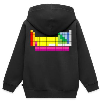 Periodensystem der Elemente - Kinder Premium Organic Zip Hoodie - Schwarz - Hinten - AI Model Kid Male (0cm)