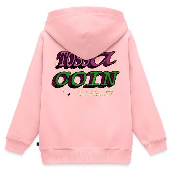 health informatics specialist clothing - Kinder Premium Organic Zip Hoodie - Rosa - Hinten - AI Model Kid Female (0cm)