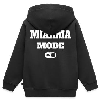 Modo Miarma aktiviert - Modus aktiviert - Kinder Premium Organic Zip Hoodie - Schwarz - Hinten - AI Model Kid Male (0cm)