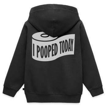 I pooped today Zitat - Kinder Premium Organic Zip Hoodie - Schwarz - Hinten - AI Model Kid Male (0cm)