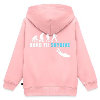 Gleitschirmfliegen Adrenalin Springen Luftsportart - Kinder Premium Organic Zip Hoodie - Rosa - Hinten - AI Model Kid Female (0cm)