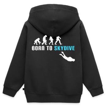 Gleitschirmfliegen Adrenalin Springen Luftsportart - Kinder Premium Organic Zip Hoodie - Schwarz - Hinten - AI Model Kid Male (0cm)