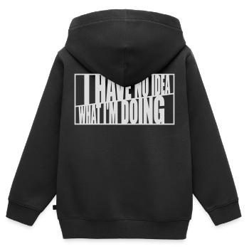 Aucune idée - Sweat Premium à capuche zippé enfant bio - noir - Dos - AI Model Kid Male (0cm)