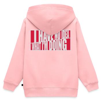 Aucune idée - Sweat Premium à capuche zippé enfant bio - rose - Dos - AI Model Kid Female (0cm)