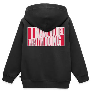 Aucune idée - Sweat Premium à capuche zippé enfant bio - noir - Dos - AI Model Kid Male (0cm)