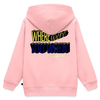 quote bday computer science - Kinder Premium Organic Zip Hoodie - Rosa - Hinten - AI Model Kid Female (0cm)