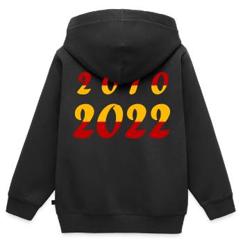 Nationalmannschaft Spanien Fußball Weltmeister - Kinder Premium Organic Zip Hoodie - Schwarz - Hinten - AI Model Kid Male (0cm)