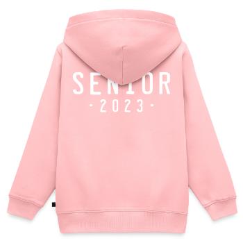 Senior 2023 - Kids Premium Organic Zip-up Hoodie - rose - Back - AI Model Kid Female (0cm)
