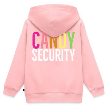 Süßigkeiten Sicherheit - Kinder Premium Organic Zip Hoodie - Rosa - Hinten - AI Model Kid Female (0cm)