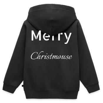 demonstration enkelkind woman cousine womancontest - Kinder Premium Organic Zip Hoodie - Schwarz - Hinten - AI Model Kid Male (0cm)