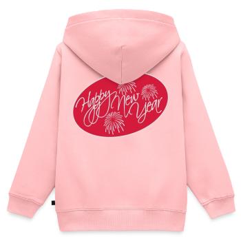 happy new year Zitat - Kinder Premium Organic Zip Hoodie - Rosa - Hinten - AI Model Kid Female (0cm)