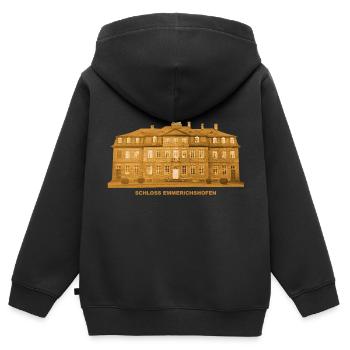 Emmerichshofen Schloss Kahl Unterfranken Bayern - Kinder Premium Organic Zip Hoodie - Schwarz - Hinten - AI Model Kid Male (0cm)