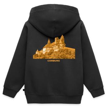 Comburg Komburg Kloster Schwäbisch-Hall Baden-Würt - Kinder Premium Organic Zip Hoodie - Schwarz - Hinten - AI Model Kid Male (0cm)