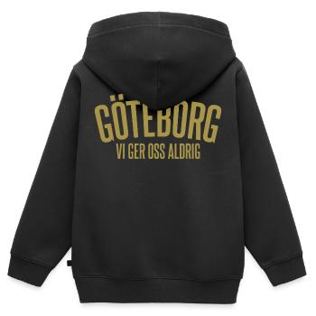 Göteborg Nous n’abandonnons jamais - Sweat Premium à capuche zippé enfant bio - noir - Dos - AI Model Kid Male (0cm)