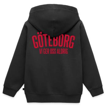 Göteborg Nous n’abandonnons jamais - Sweat Premium à capuche zippé enfant bio - noir - Dos - AI Model Kid Male (0cm)