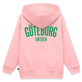 Göteborg Nous n’abandonnons jamais - Sweat Premium à capuche zippé enfant bio - rose - Dos - AI Model Kid Female (0cm)