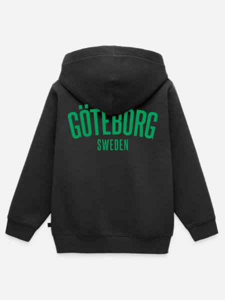 Göteborg Nigdy się nie poddajemy: - Hoodie Premium med dragkedja barn ekologisk - svart