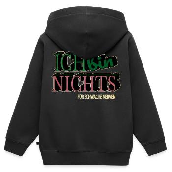 angeber geek auszubildender humor narzisstisch - Kinder Premium Organic Zip Hoodie - Schwarz - Hinten - AI Model Kid Male (0cm)