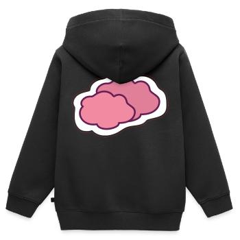 Nuage - Sweat Premium à capuche zippé enfant bio - noir - Dos - AI Model Kid Male (0cm)