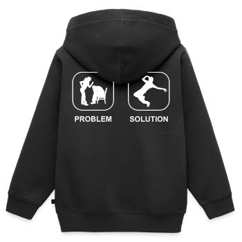 Breakdancer Tanzen Breakdance Tänzer Tanzsport - Kinder Premium Organic Zip Hoodie - Schwarz - Hinten - AI Model Kid Male (0cm)