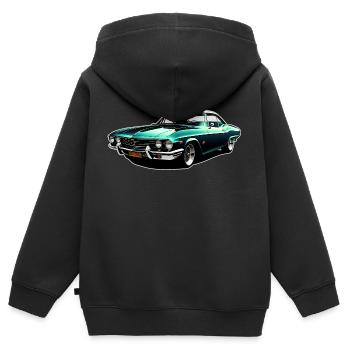 Vintage Racing Classic Car Motiv - Kinder Premium Organic Zip Hoodie - Schwarz - Hinten - AI Model Kid Male (0cm)