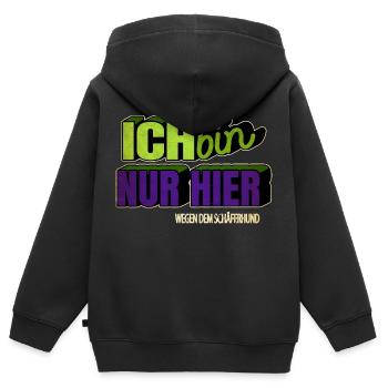 witzig weihnachten hundeliebhaber bday bullterrier - Kinder Premium Organic Zip Hoodie - Schwarz - Hinten - AI Model Kid Male (0cm)