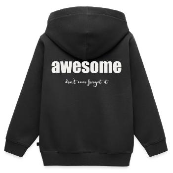 Tu es incroyable - Sweat Premium à capuche zippé enfant bio - noir - Dos - AI Model Kid Male (0cm)