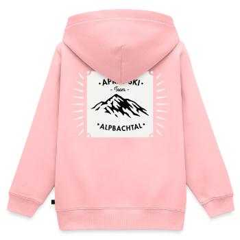 Après-Ski ALPBACH - Sweat Premium à capuche zippé enfant bio - rose - Dos - AI Model Kid Female (0cm)