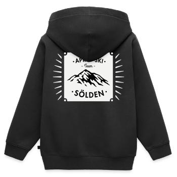 Après-Ski Sölden - Kinder Premium Organic Zip Hoodie - Schwarz - Hinten - AI Model Kid Male (0cm)