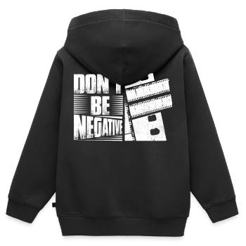 Don't Be Negative Camera Photography - Kids Premium Organic Zip-up Hoodie - black - Back - AI Model Kid Male (0cm)