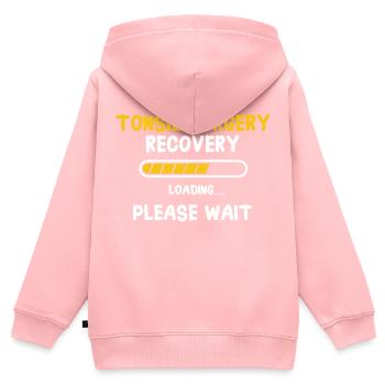 Tonsillektomie Genesung Mandelentfernung - Kinder Premium Organic Zip Hoodie - Rosa - Hinten - AI Model Kid Female (0cm)