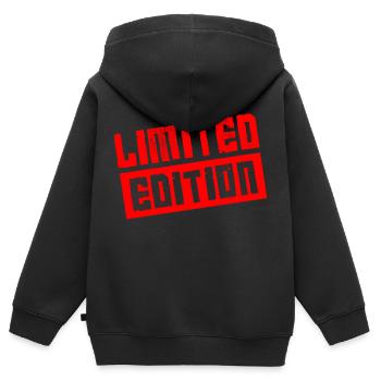 Édition limitée - Sweat Premium à capuche zippé enfant bio - noir - Dos - AI Model Kid Male (0cm)