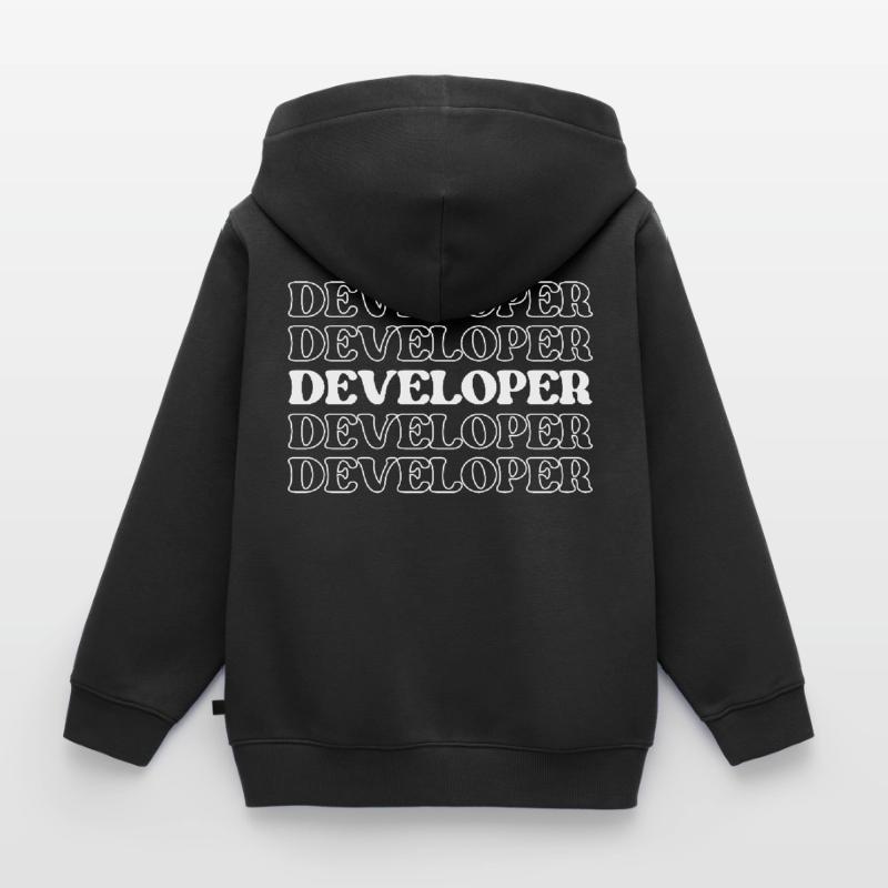 Entwickler, Programmierer, Programmierer, Programmierer, Software-Ingenieur Kinder Premium Organic Zip Hoodie