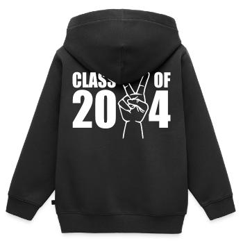 Class of 2024 - Kinder Premium Organic Zip Hoodie - Schwarz - Hinten - AI Model Kid Male (0cm)