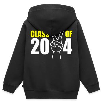 Class of 2024 - Kids Premium Organic Zip-up Hoodie - black - Back - AI Model Kid Male (0cm)