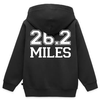 Marathon - Kids Premium Organic Zip-up Hoodie - black - Back - AI Model Kid Male (0cm)