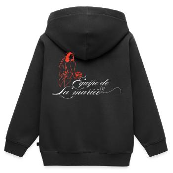 Bride's Team - Passendes Braut T-Shirt - Kinder Premium Organic Zip Hoodie - Schwarz - Hinten - AI Model Kid Male (0cm)