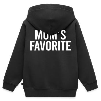 Le préféré de maman Fête des mères drôle - Sweat Premium à capuche zippé enfant bio - noir - Dos - AI Model Kid Male (0cm)