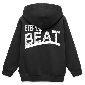 Rythme Rythmique Énergie Cool Durable Classiques Geek - Sweat Premium à capuche zippé enfant bio - noir - Dos - AI Model Kid Male (0cm)