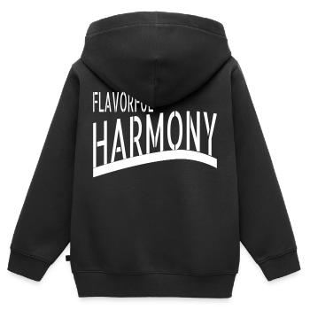 Exploration culinaire Anniversaire Unité sociale - Sweat Premium à capuche zippé enfant bio - noir - Dos - AI Model Kid Male (0cm)