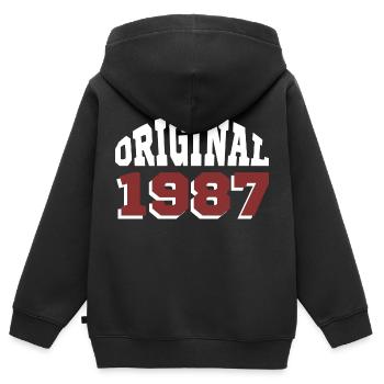 Original 1987 - Sweat Premium à capuche zippé enfant bio - noir - Dos - AI Model Kid Male (0cm)