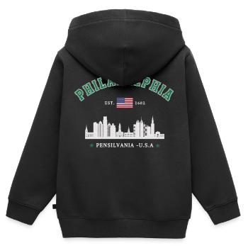 Philadelphia Est 1682 - Kinder Premium Organic Zip Hoodie - Schwarz - Hinten - AI Model Kid Male (0cm)