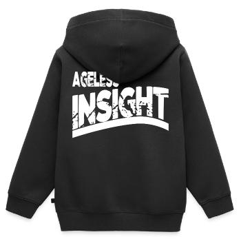 traditions de sagesse citation drôle citations de sagesse geek - Sweat Premium à capuche zippé enfant bio - noir - Dos - AI Model Kid Male (0cm)