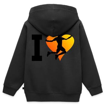 Badminton Players Badminton Women Squash Men - Kids Premium Organic Zip-up Hoodie - black - Back - AI Model Kid Male (0cm)