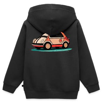 Pink Car - Kids Premium Organic Zip-up Hoodie - black - Back - AI Model Kid Male (0cm)