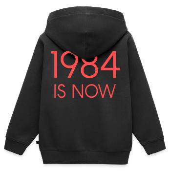 1984 IST JETZT - Kinder Premium Organic Zip Hoodie - Schwarz - Hinten - AI Model Kid Male (0cm)